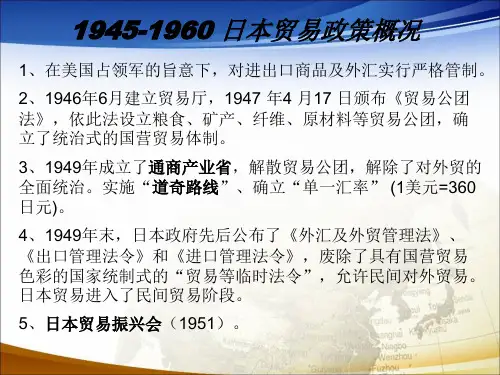二战后日本对外贸易政策简介12345