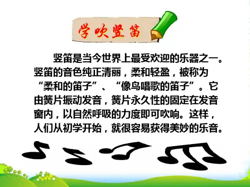 人音版六年级音乐5 《学吹竖笛》课件