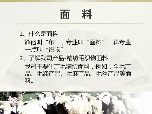 培训教材精纺面料基本知识PPTP58课件