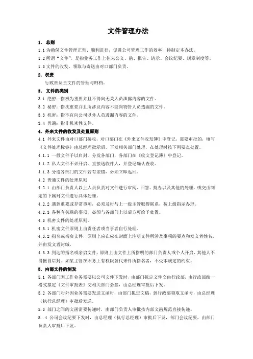 文件管理办法