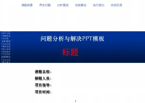 问题分析与解决模板