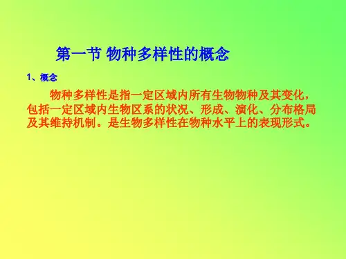 物种多样性及保护
