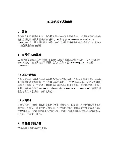 he染色法名词解释