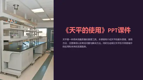 《天平的使用》课件
