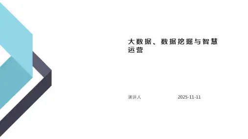 大数据、数据挖掘与智慧运营
