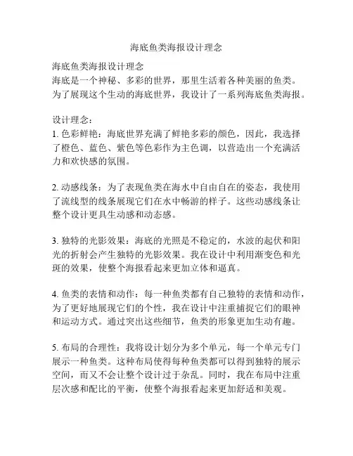 海底鱼类海报设计理念