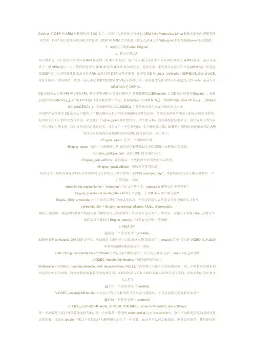 达芬奇编解码引擎Codec Engine(CE)