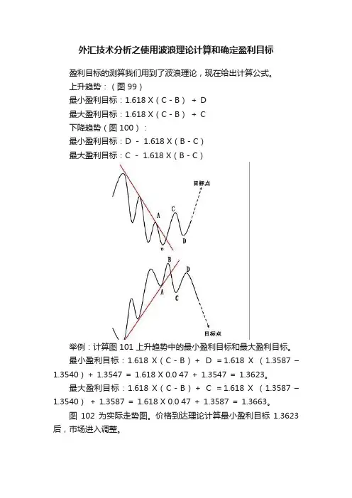 外汇技术分析之使用波浪理论计算和确定盈利目标