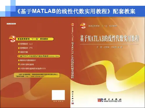 《基于MATLAB的线性代数实用教程》第十章：解线性方程组
