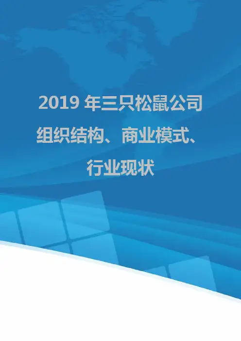 2019年三只松鼠公司组织结构、商业模式、行业现状