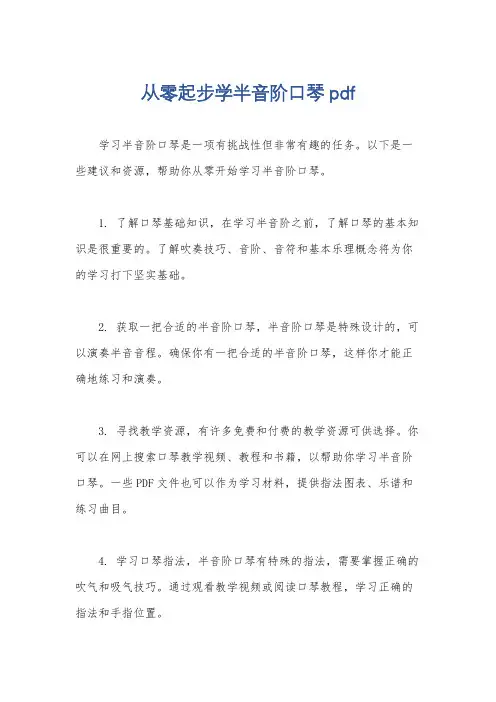 从零起步学半音阶口琴pdf