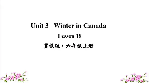 冀教版英语六年级上册Lesson 18精品课件