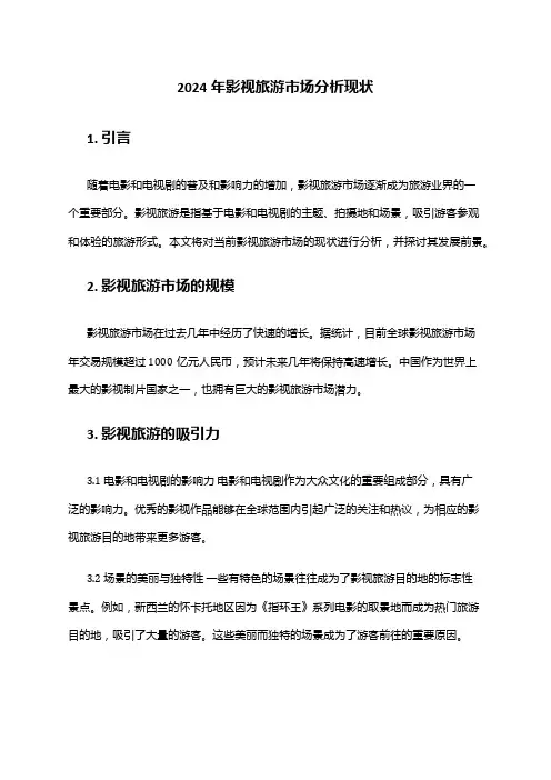 2024年影视旅游市场分析现状