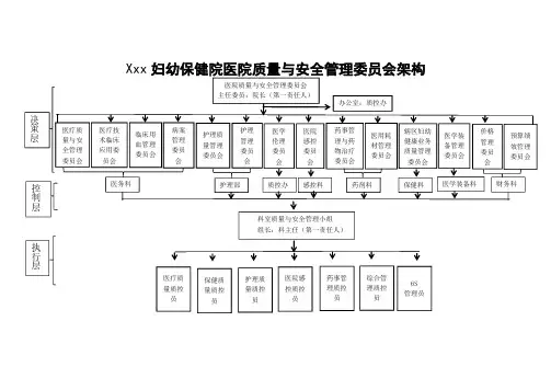 妇幼医院质量管理委员会架构图