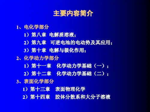 电化学单元部分概述ppt课件