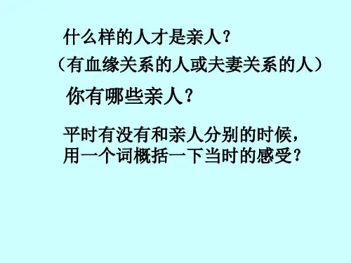 再见了亲人课件