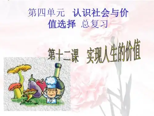 实现人生的价值PPT课件7 人教课标版