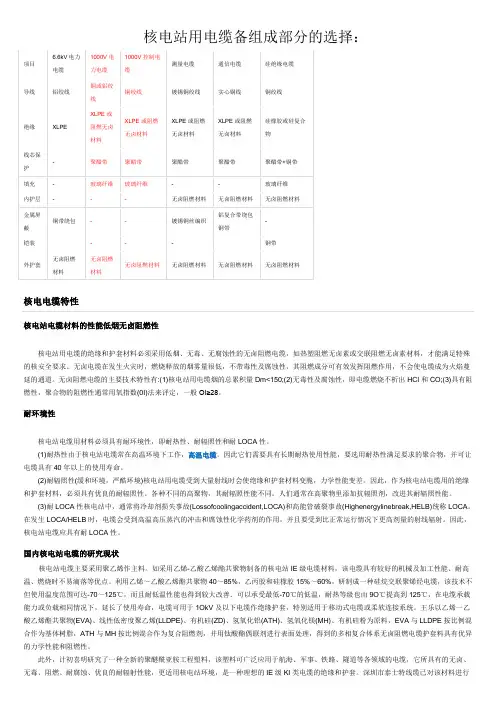核电站电缆