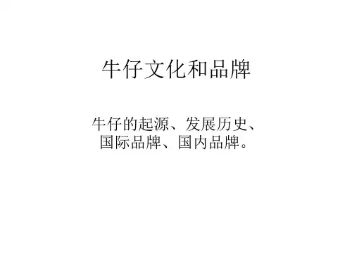牛仔文化和品牌