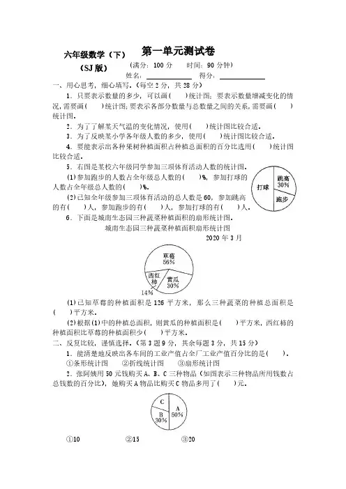 最新苏教版小学6六年级数学下册(全册)测试卷及答案