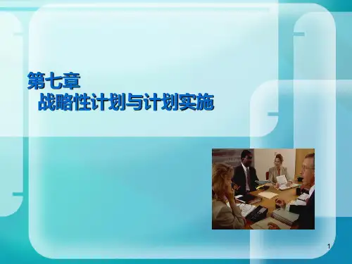 管理学第五版(周三多)第七章 战略性计划与计划实施