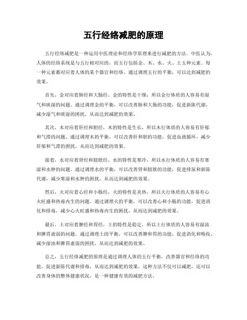 五行经络减肥的原理