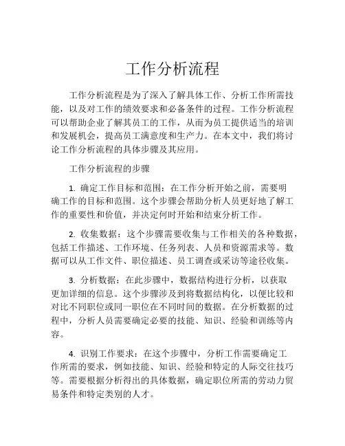 工作分析流程