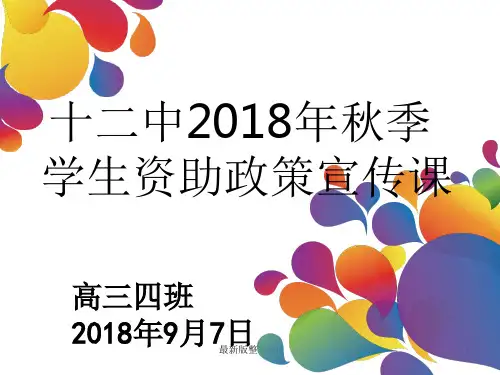 学生资助政策宣传图片ppt课件