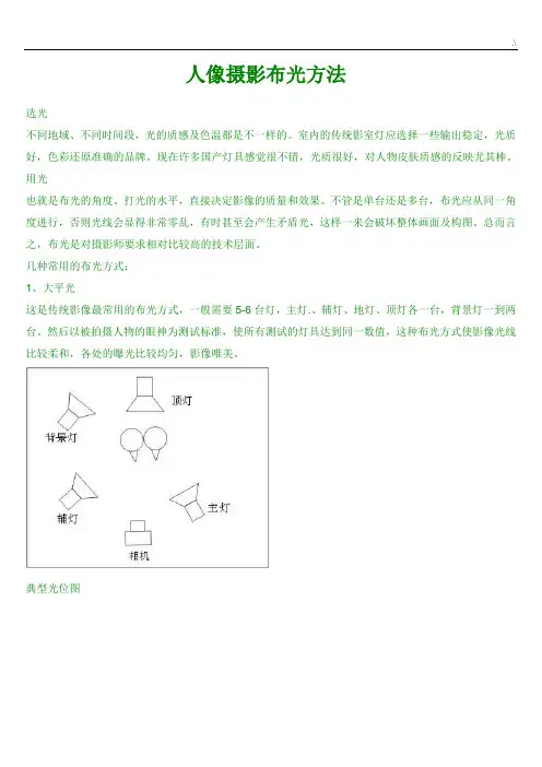 人像摄影布光方法人像摄影三灯布光法