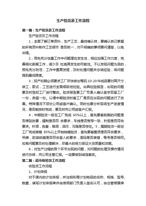 生产验货及工作流程