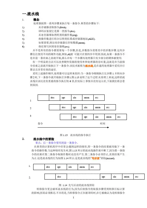 流水线指令及RISC