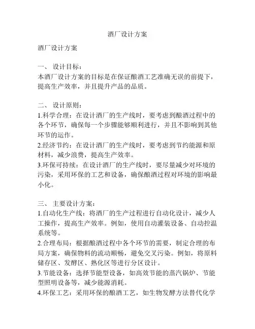 酒厂设计方案