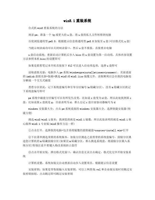 win8.1重装系统