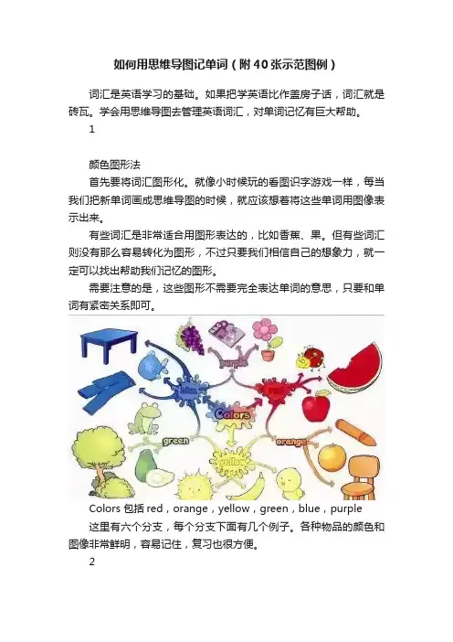 如何用思维导图记单词（附40张示范图例）