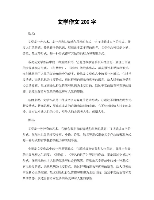 文学作文200字
