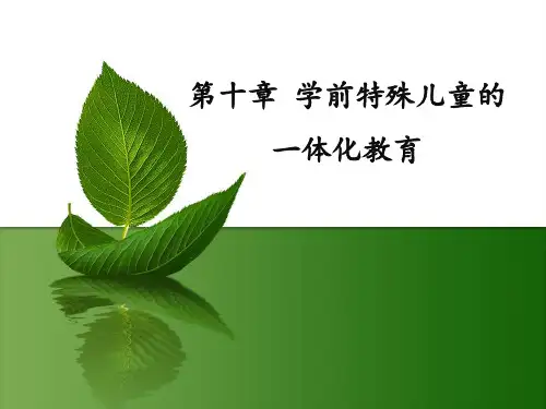 第十章学前特殊儿童的一体化教育PPT课件