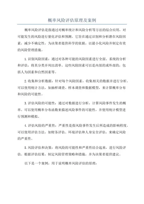 概率风险评估原理及案例