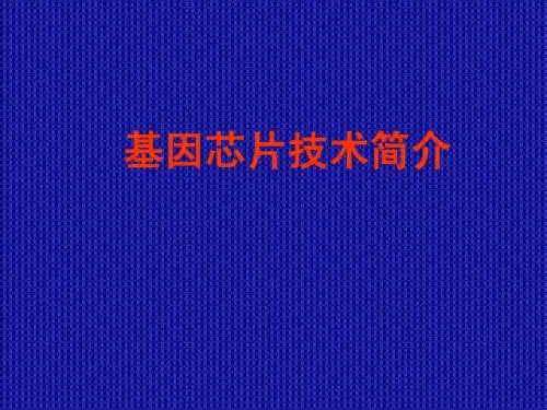 基因芯片技术简介