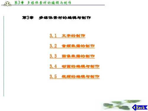 精品课件-多媒体技术及应用(第二版)-第3章