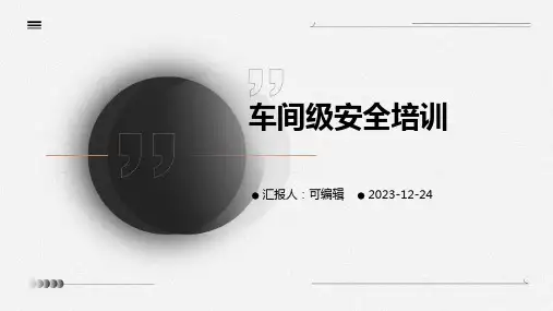 车间级安全培训ppt课件