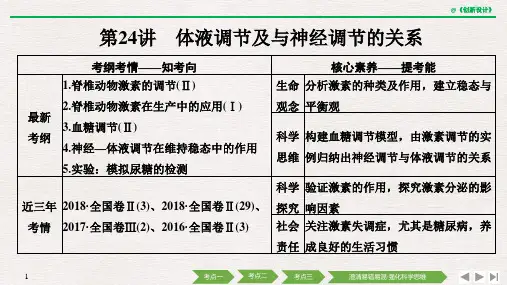 高考试卷真题解析第24讲体液调节及与神经调节的关系