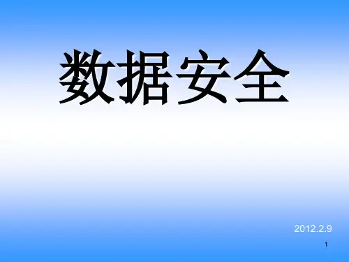 数据安全管理PPT课件