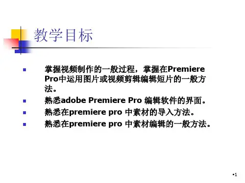 视频编辑工作流程PPT课件