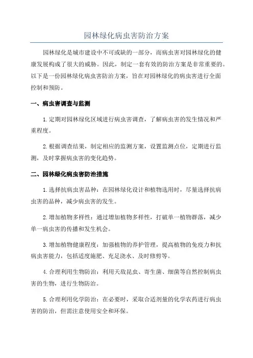 园林绿化病虫害防治方案