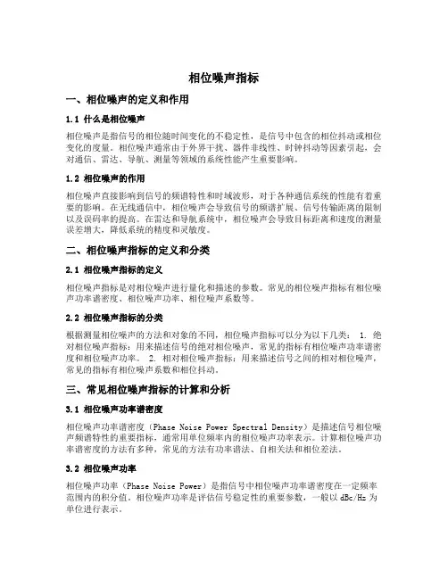 相位噪声指标