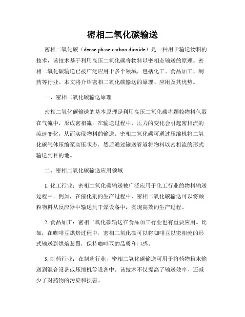 密相二氧化碳输送