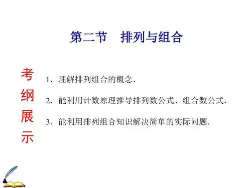 高考数学(理)一轮复习精选课件：第10章 第2节 排列与