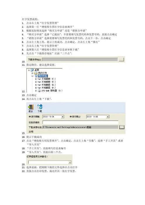 红字发票流程