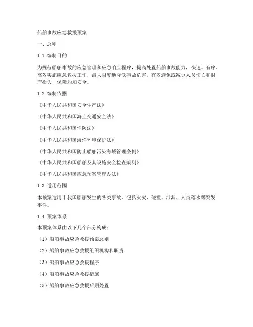 船舶事故应急救援预案