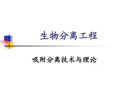 生物分离工程 吸附分离技术与理论